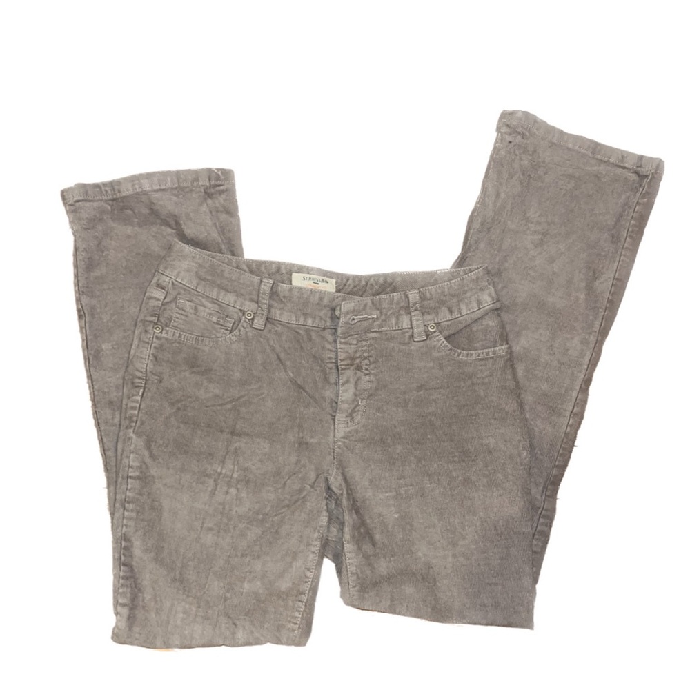 Low rise corduroy pants. These fit so nice and go with anything